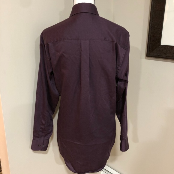 *GEOFFREY BEENE* Men's Fitted Sateen Button Down Shirt Size Small - Picture 4 of 6